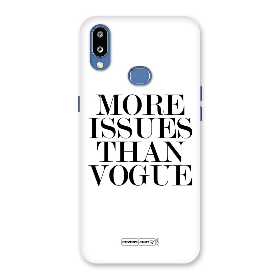 More Issues than Vogue (White) Back Case for Galaxy M01s
