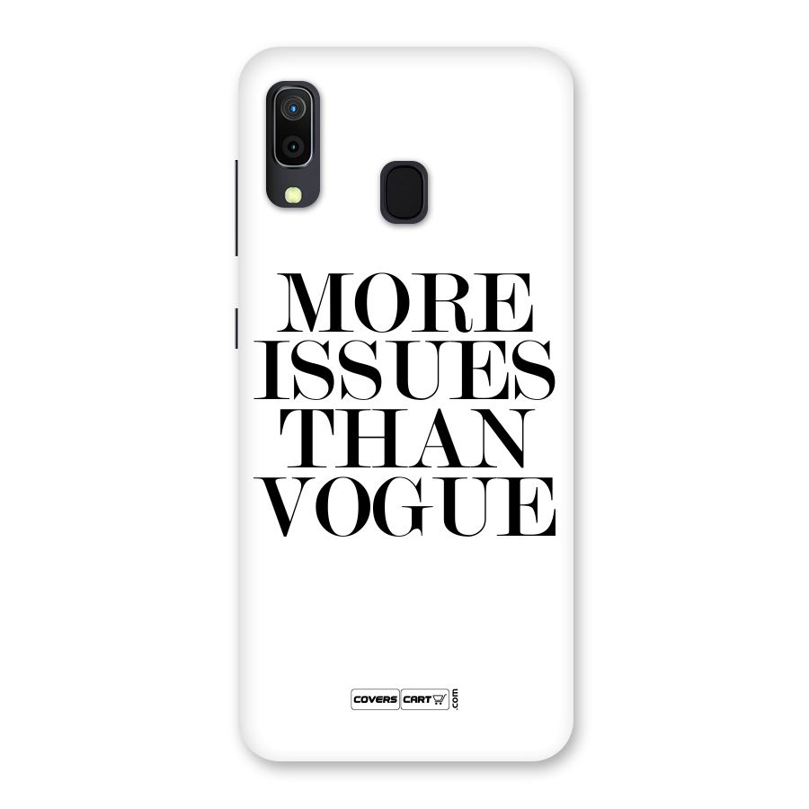 More Issues than Vogue (White) Back Case for Galaxy M10s
