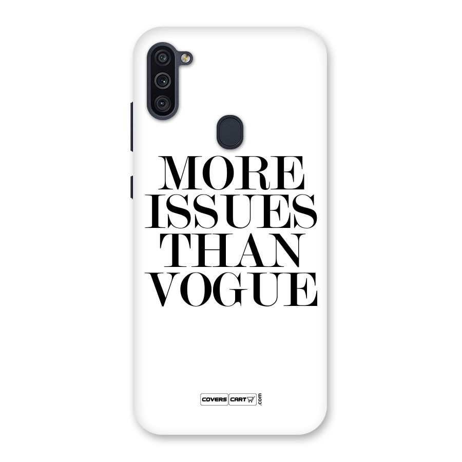 More Issues than Vogue (White) Back Case for Galaxy M11