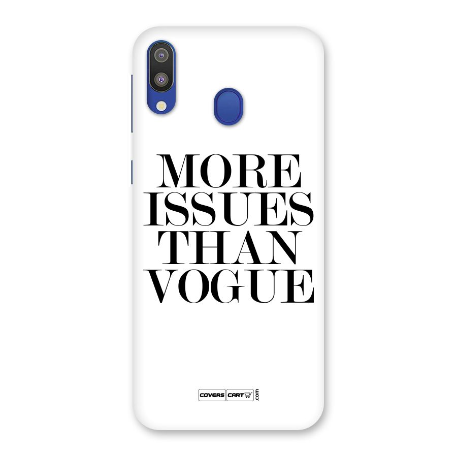 More Issues than Vogue (White) Back Case for Galaxy M20