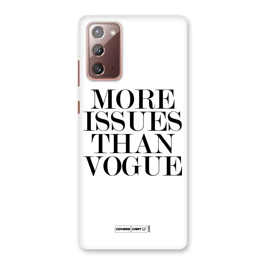 More Issues than Vogue (White) Back Case for Galaxy Note 20