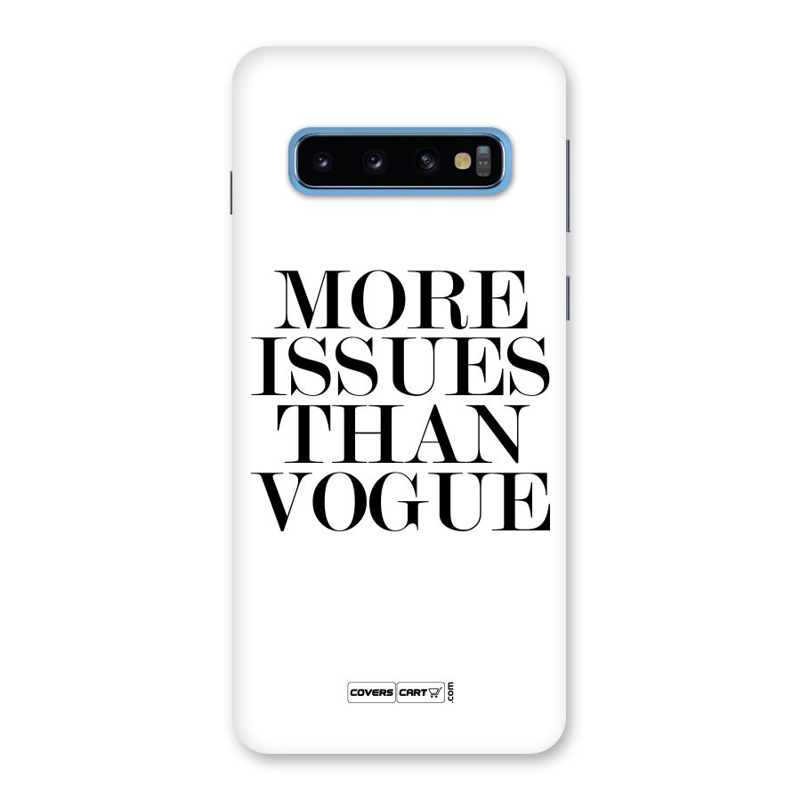 More Issues than Vogue (White) Back Case for Galaxy S10