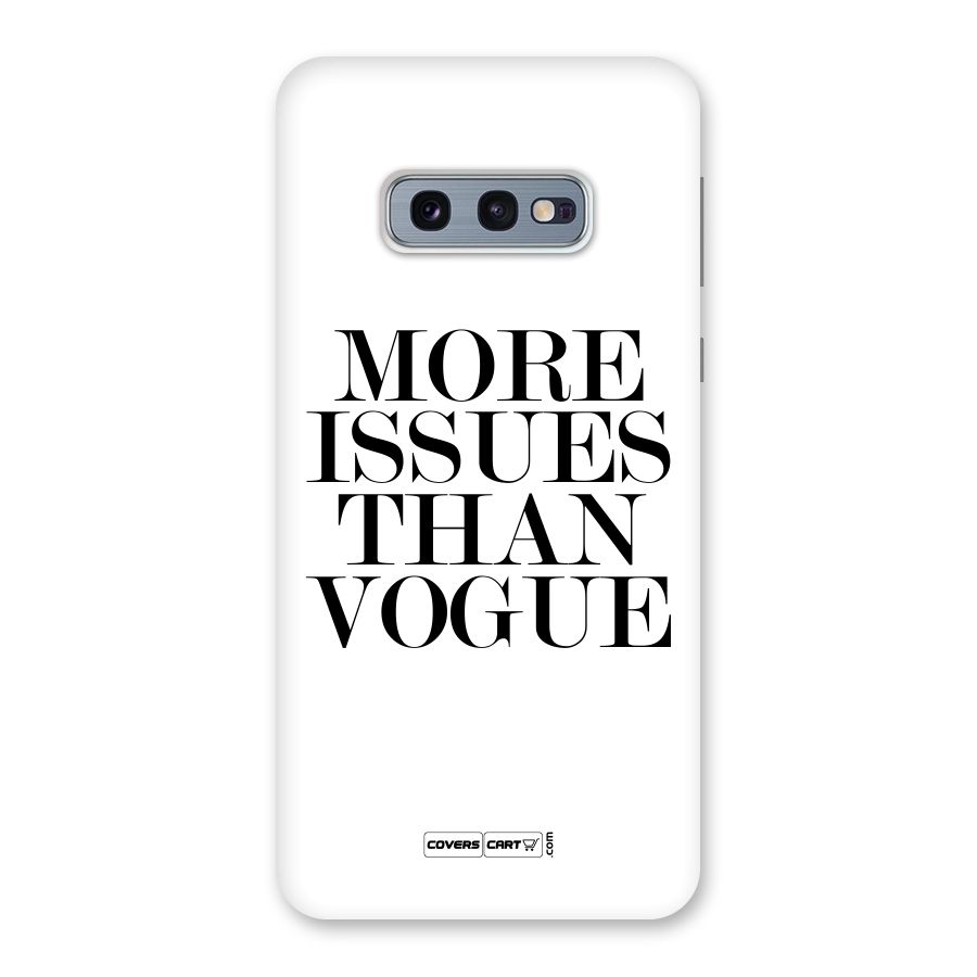 More Issues than Vogue (White) Back Case for Galaxy S10e