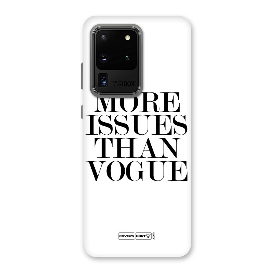 More Issues than Vogue (White) Back Case for Galaxy S20 Ultra