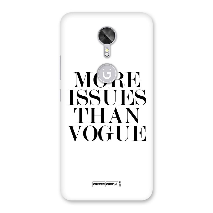 More Issues than Vogue (White) Back Case for Gionee A1