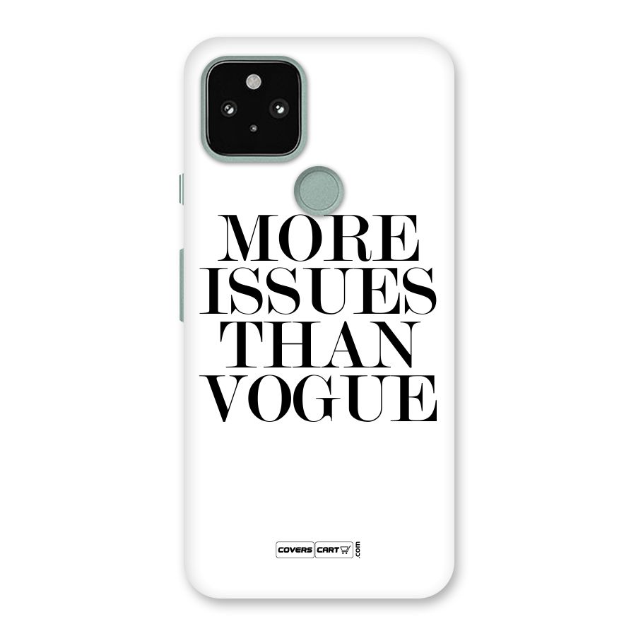 More Issues than Vogue (White) Back Case for Google Pixel 5