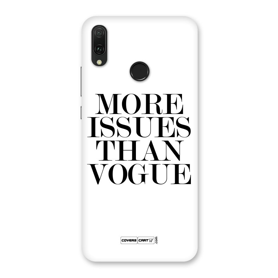 More Issues than Vogue (White) Back Case for Huawei Y9 (2019)