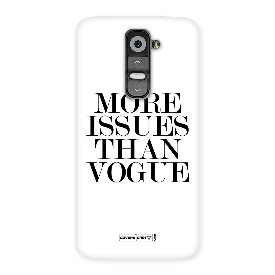 More Issues than Vogue (White) Back Case for LG G2