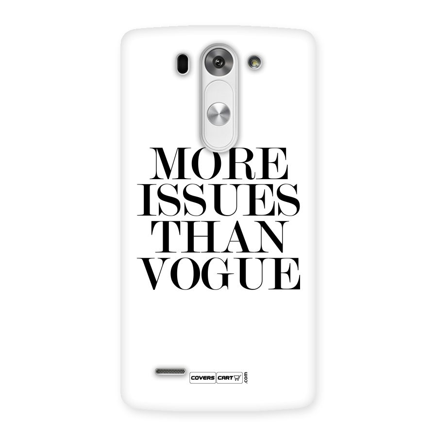 More Issues than Vogue (White) Back Case for LG G3 Beat