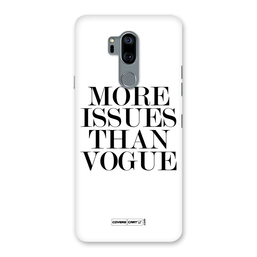 More Issues than Vogue (White) Back Case for LG G7