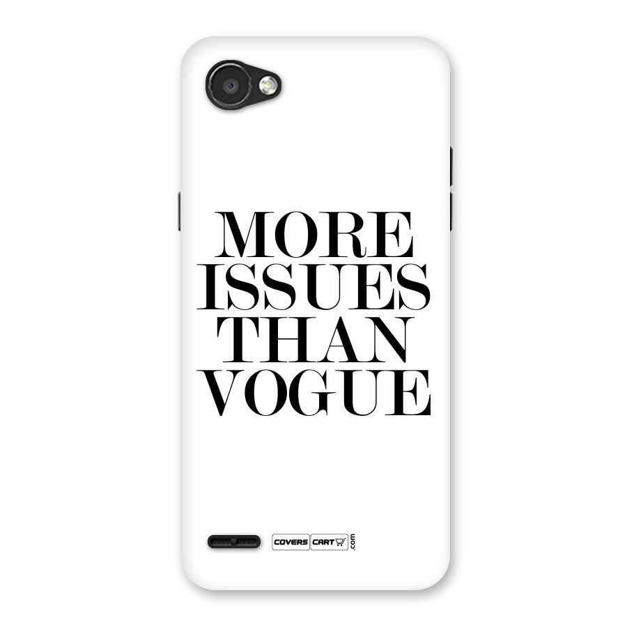 More Issues than Vogue (White) Back Case for LG Q6