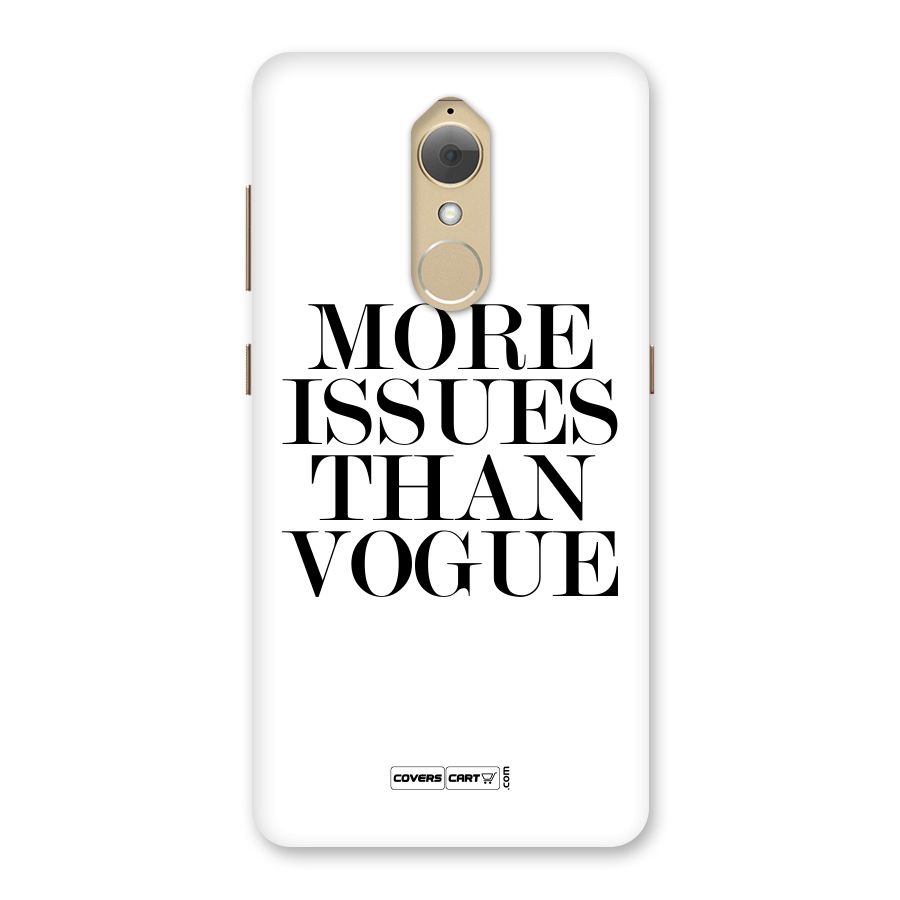 More Issues than Vogue (White) Back Case for Lenovo K8