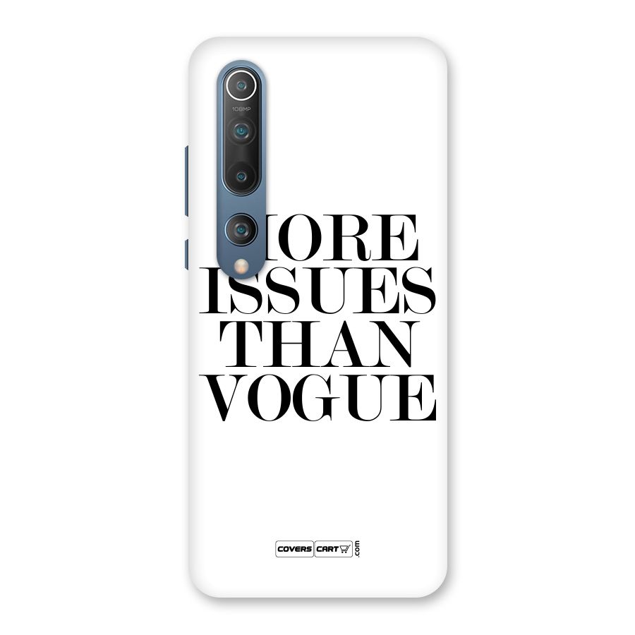 More Issues than Vogue (White) Back Case for Mi 10