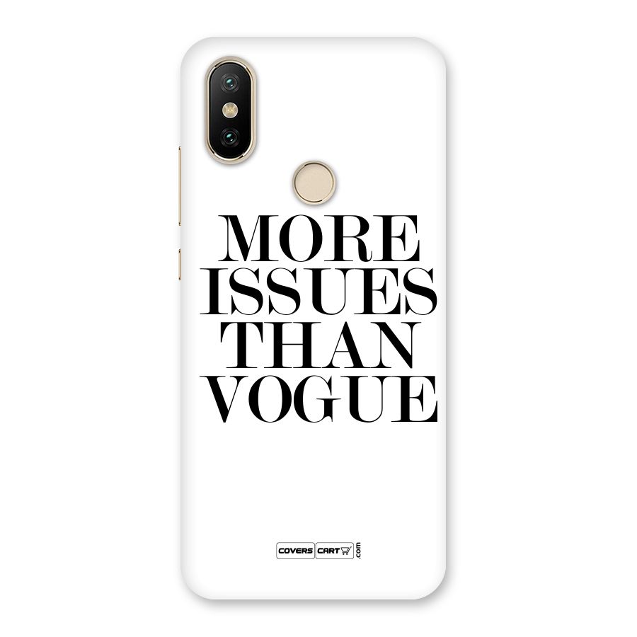 More Issues than Vogue (White) Back Case for Mi A2