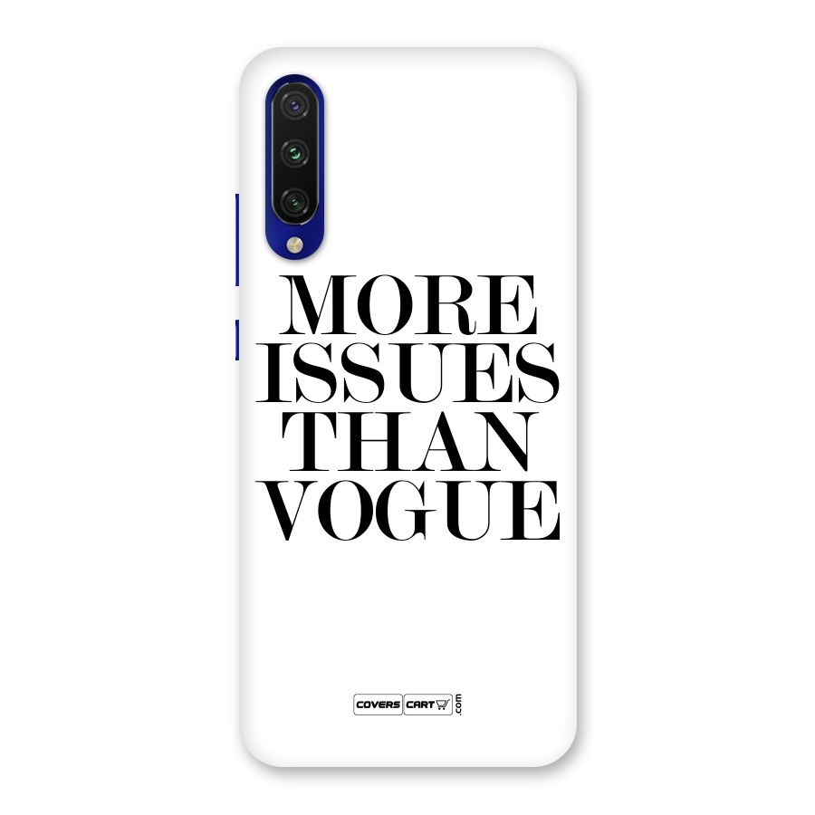 More Issues than Vogue (White) Back Case for Mi A3