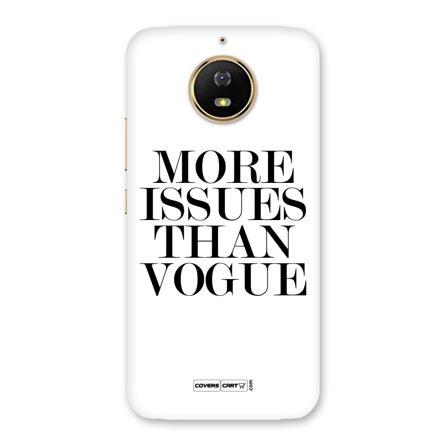 More Issues than Vogue (White) Back Case for Moto G5s