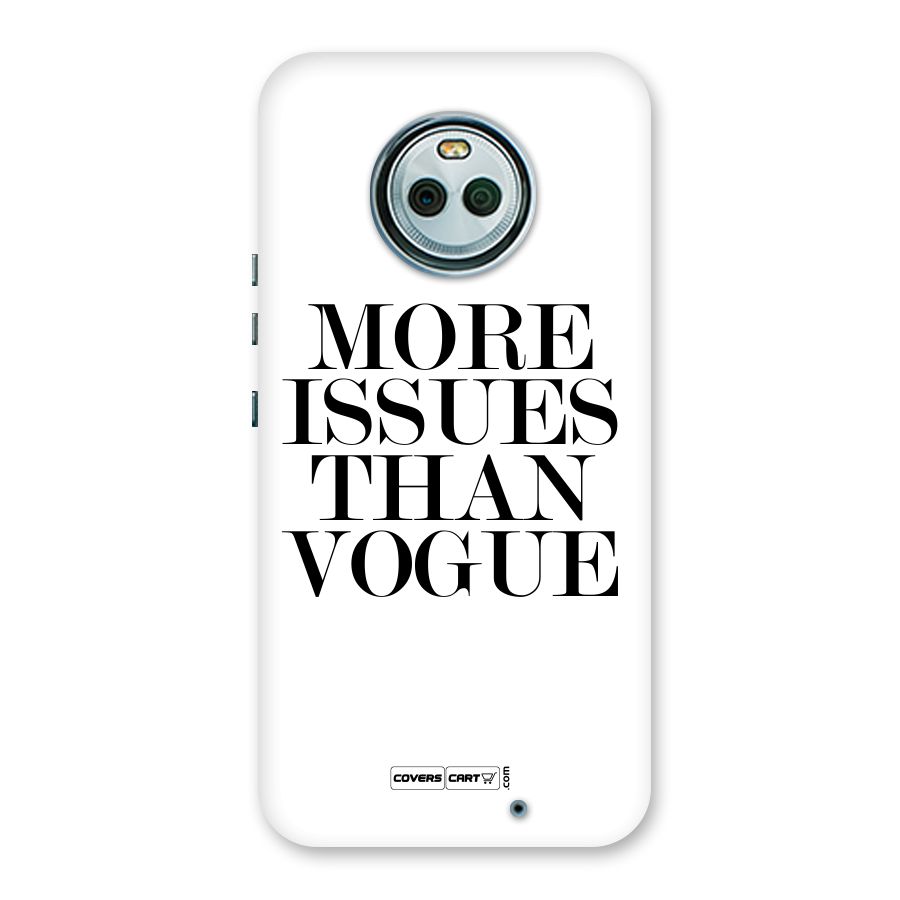 More Issues than Vogue (White) Back Case for Moto X4