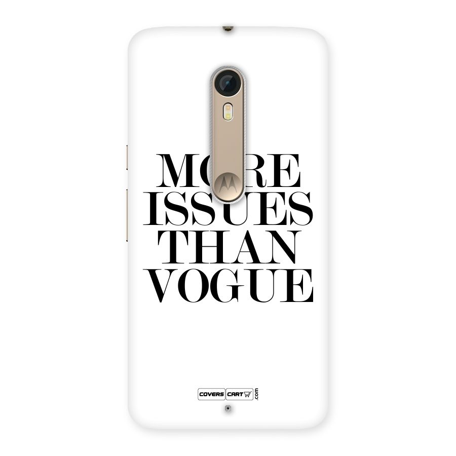 More Issues than Vogue (White) Back Case for Motorola Moto X Style