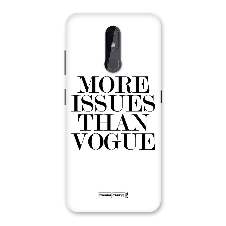 More Issues than Vogue (White) Back Case for Nokia 3.2