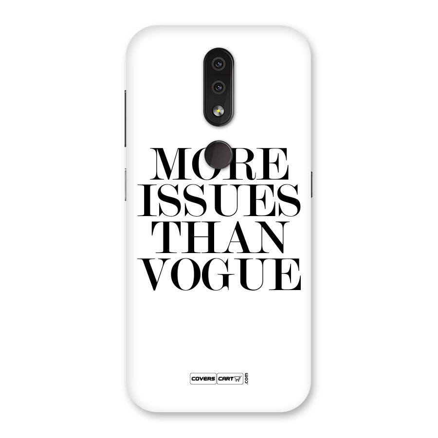 More Issues than Vogue (White) Back Case for Nokia 4.2