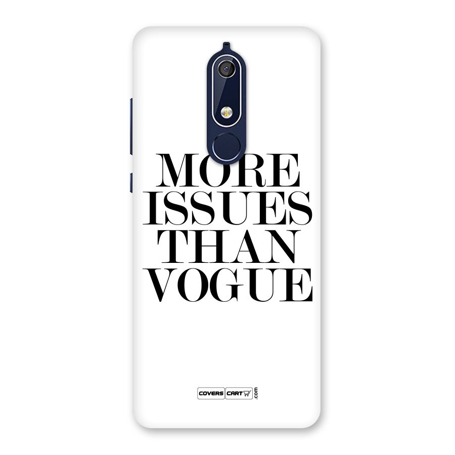 More Issues than Vogue (White) Back Case for Nokia 5.1