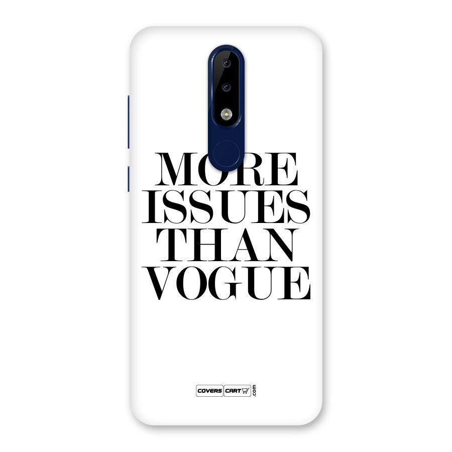 More Issues than Vogue (White) Back Case for Nokia 5.1 Plus