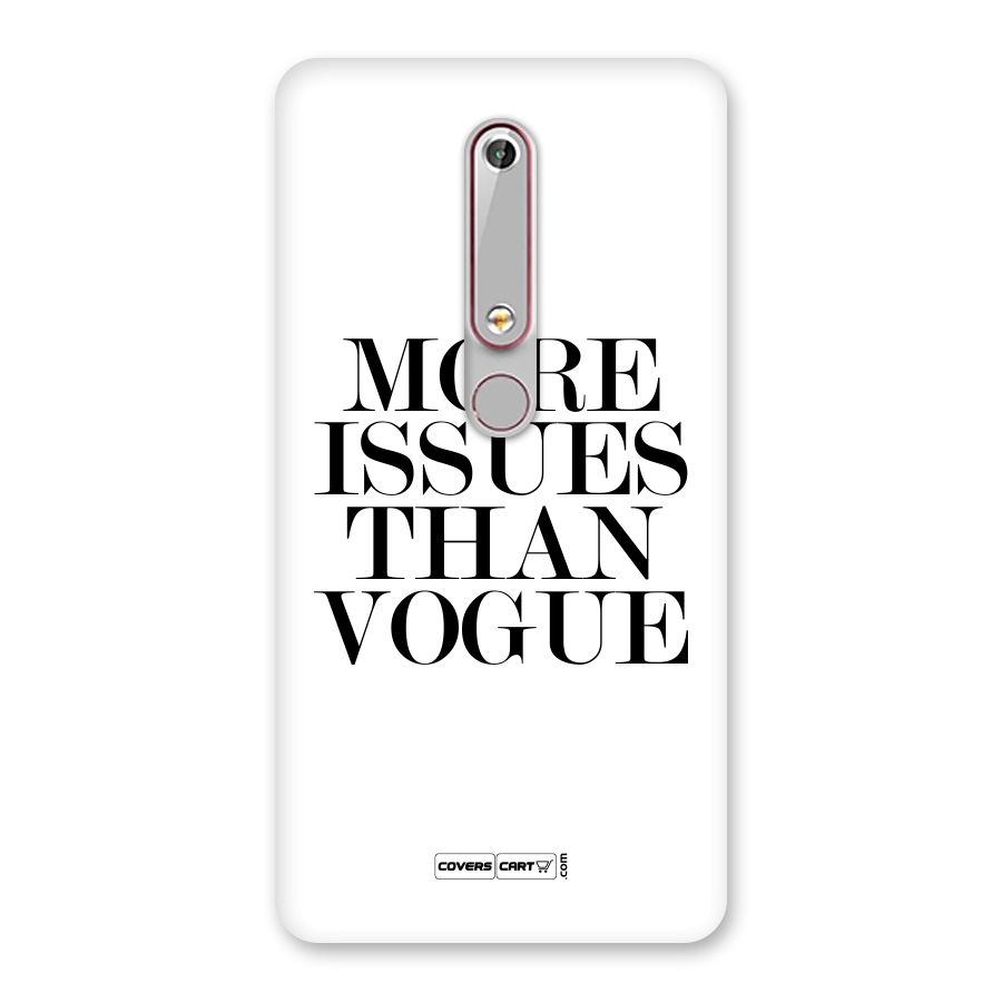 More Issues than Vogue (White) Back Case for Nokia 6.1
