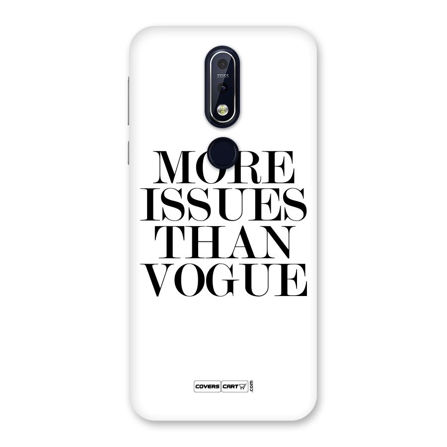 More Issues than Vogue (White) Back Case for Nokia 7.1