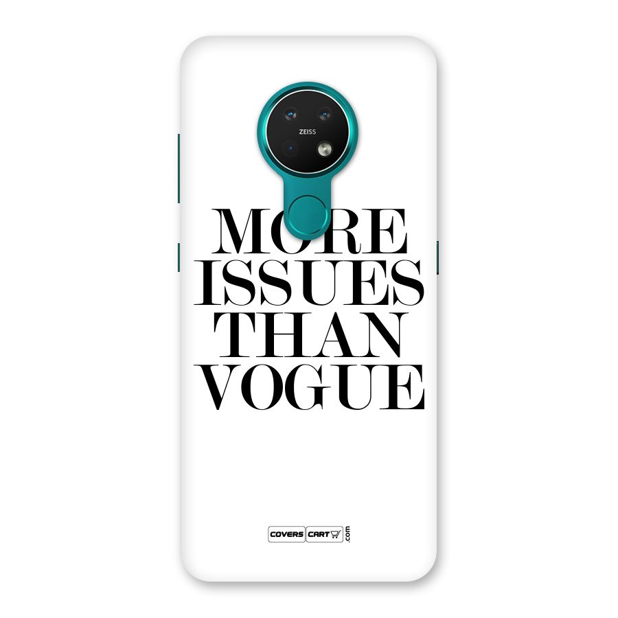 More Issues than Vogue (White) Back Case for Nokia 7.2