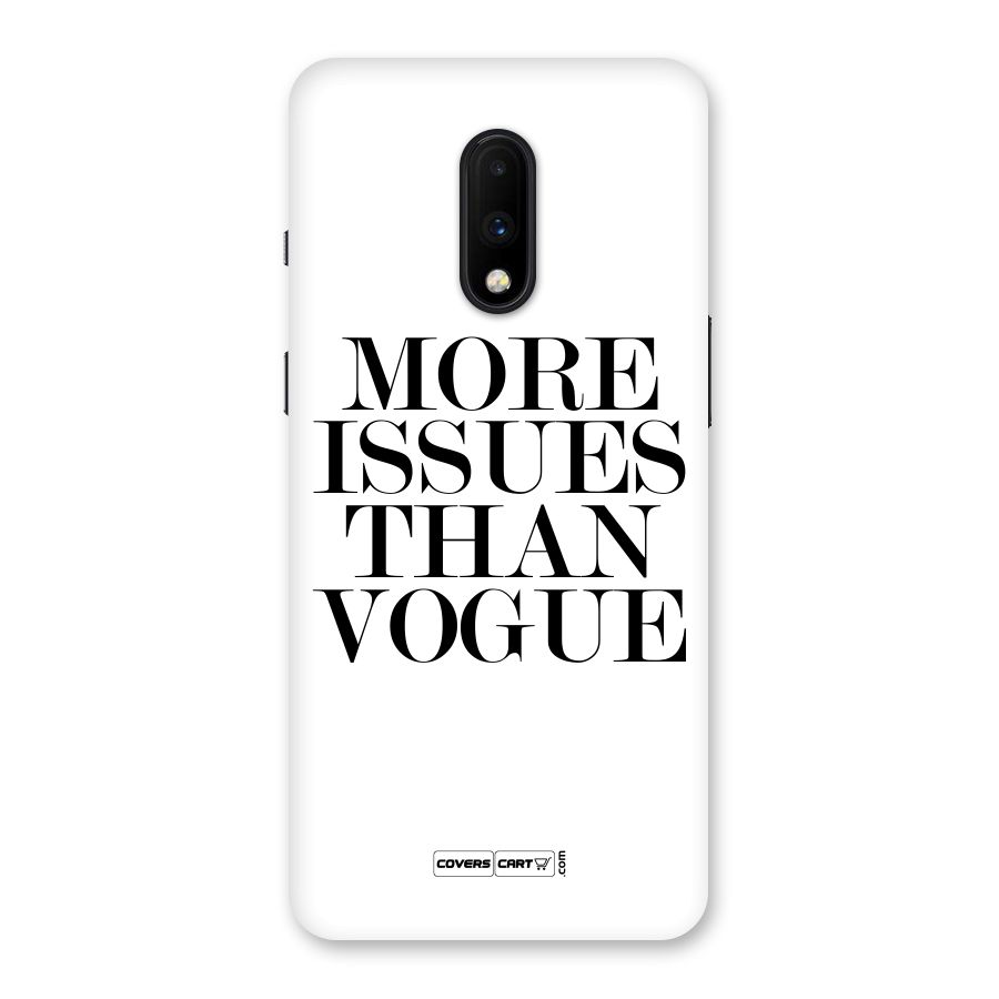 More Issues than Vogue (White) Back Case for OnePlus 7