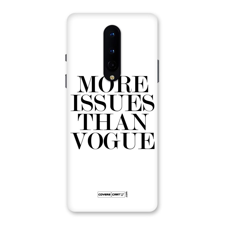 More Issues than Vogue (White) Back Case for OnePlus 8