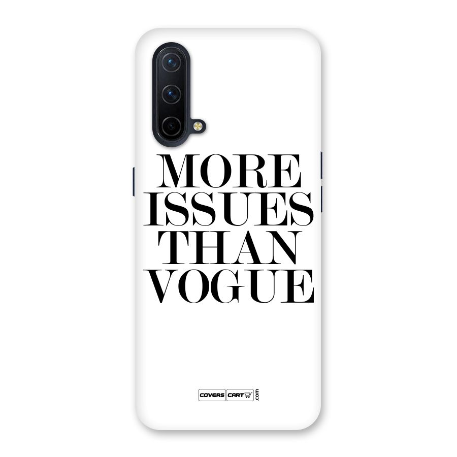 More Issues than Vogue (White) Back Case for OnePlus Nord CE 5G