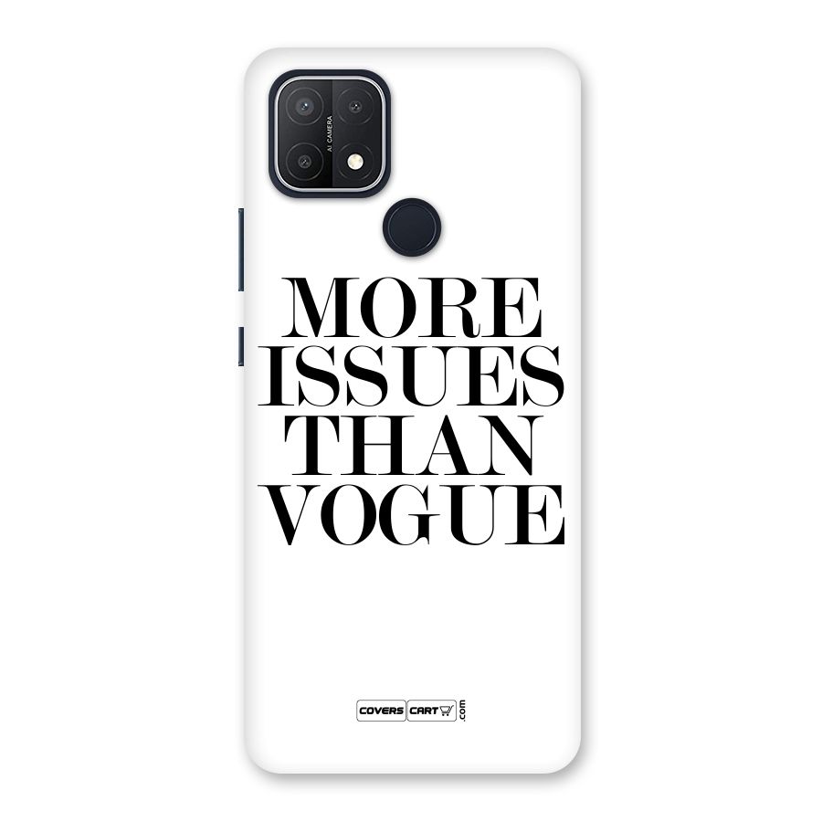 More Issues than Vogue (White) Back Case for Oppo A15