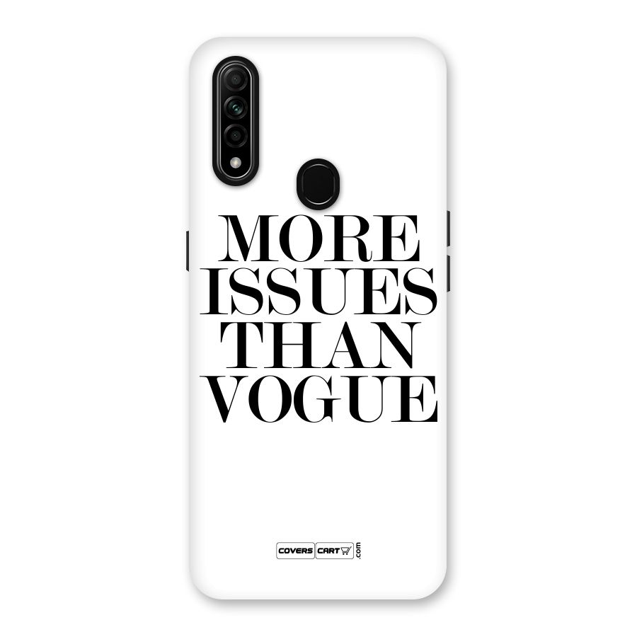More Issues than Vogue (White) Back Case for Oppo A31