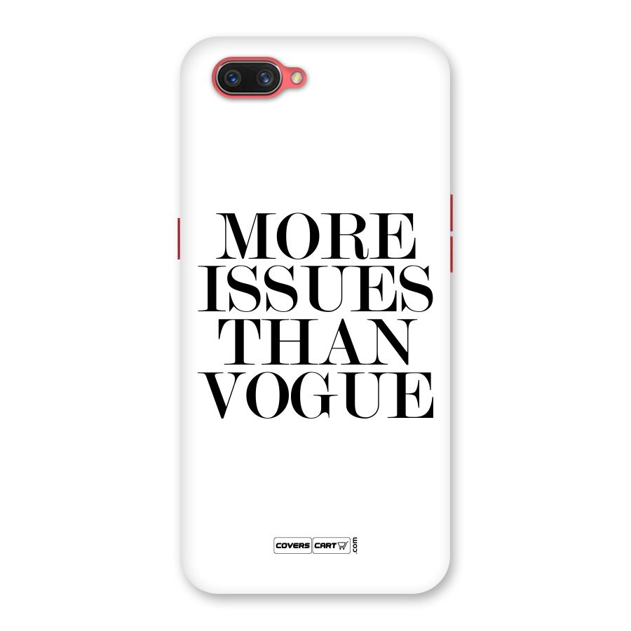More Issues than Vogue (White) Back Case for Oppo A3s
