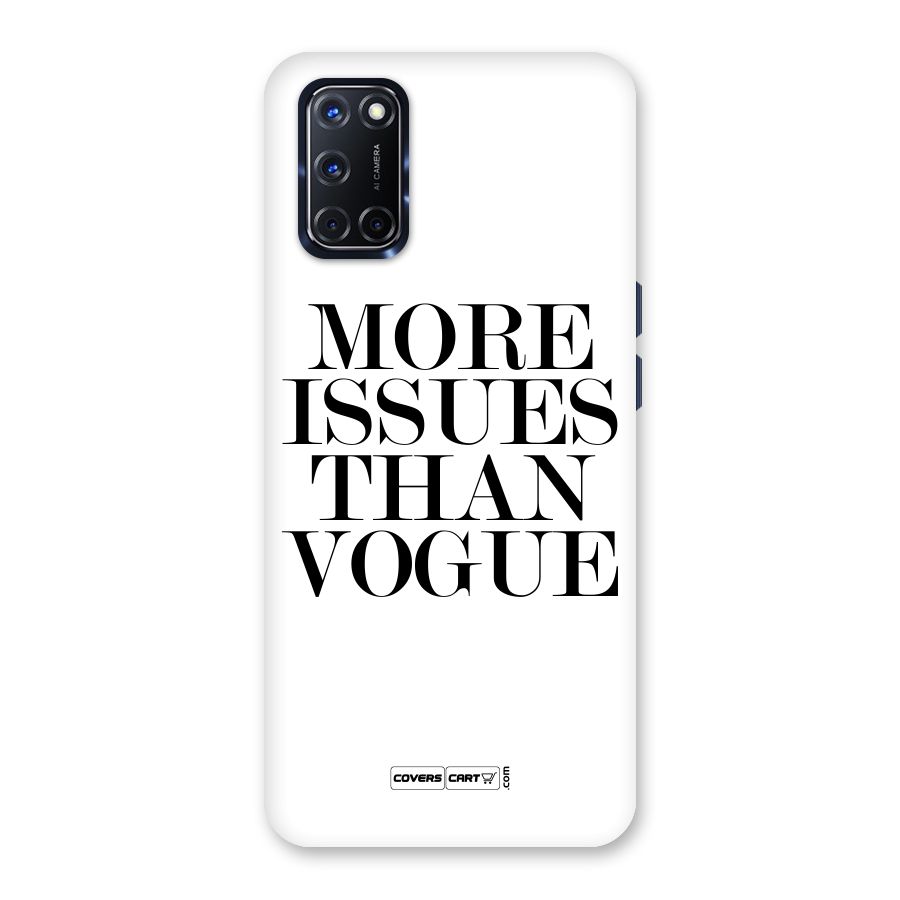 More Issues than Vogue (White) Back Case for Oppo A52