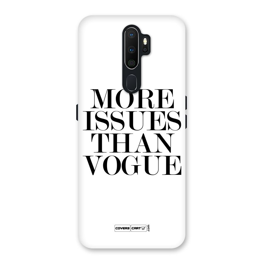 More Issues than Vogue (White) Back Case for Oppo A5 (2020)