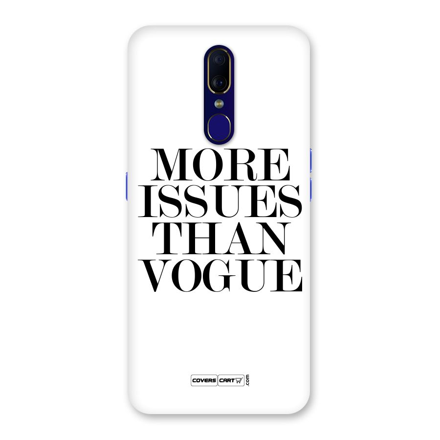 More Issues than Vogue (White) Back Case for Oppo A9