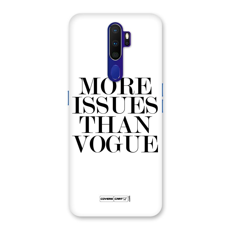More Issues than Vogue (White) Back Case for Oppo A9 (2020)