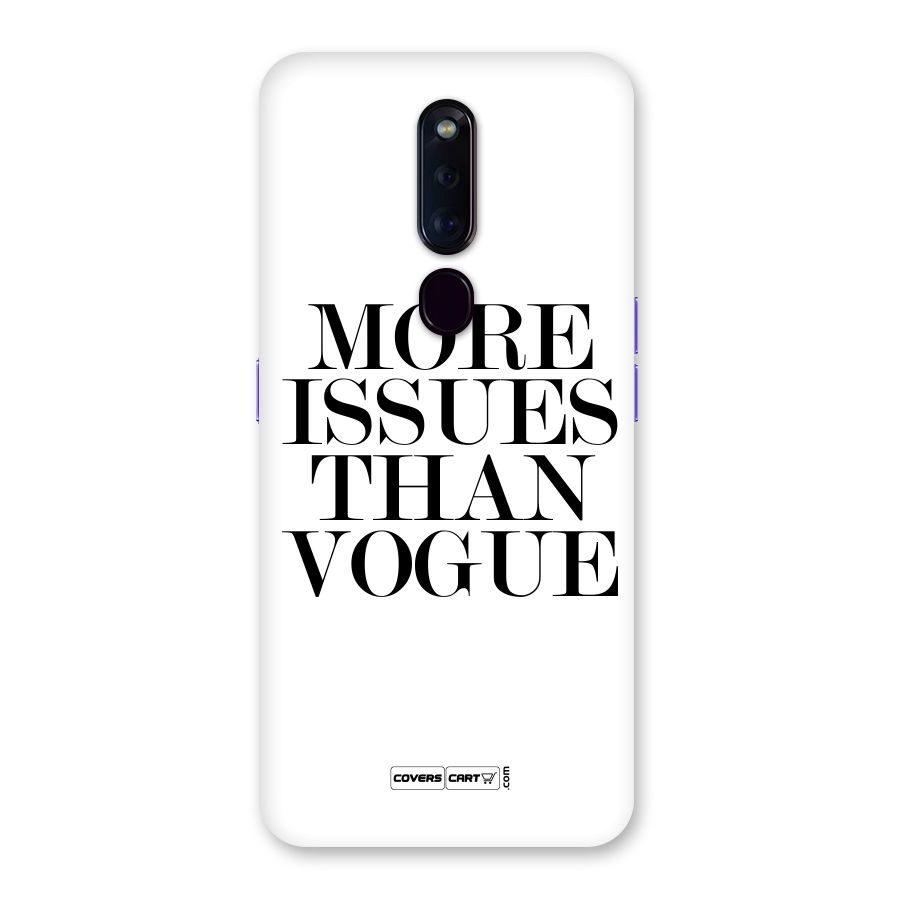 More Issues than Vogue (White) Back Case for Oppo F11 Pro