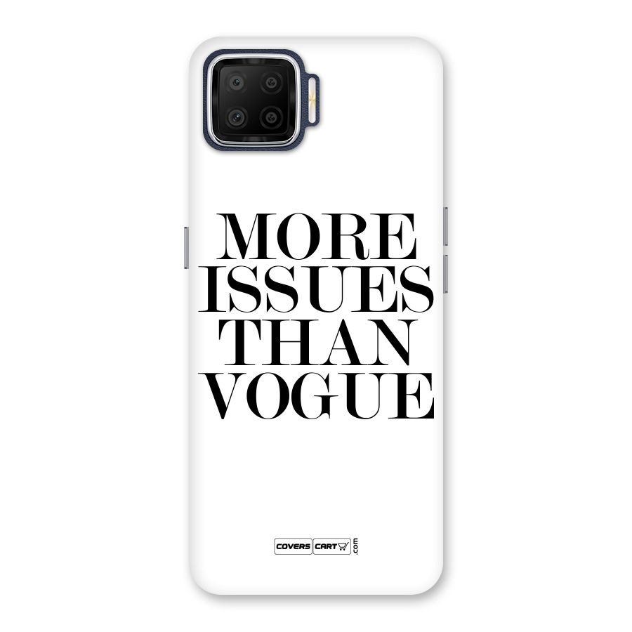 More Issues than Vogue (White) Back Case for Oppo F17