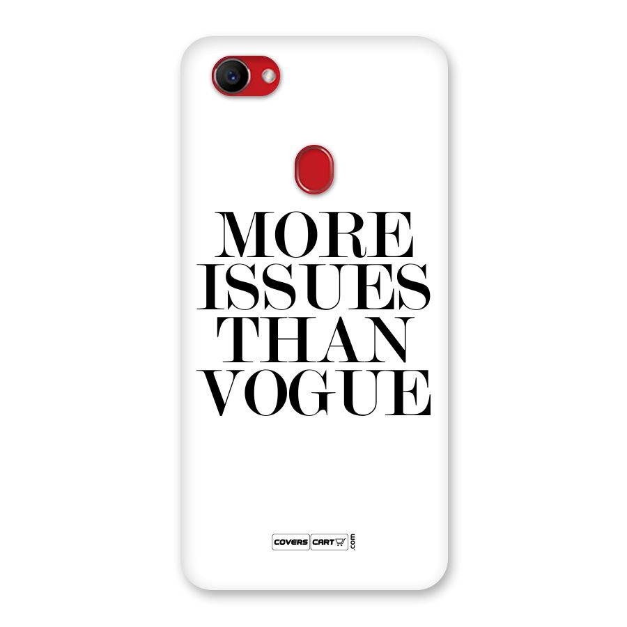 More Issues than Vogue (White) Back Case for Oppo F7