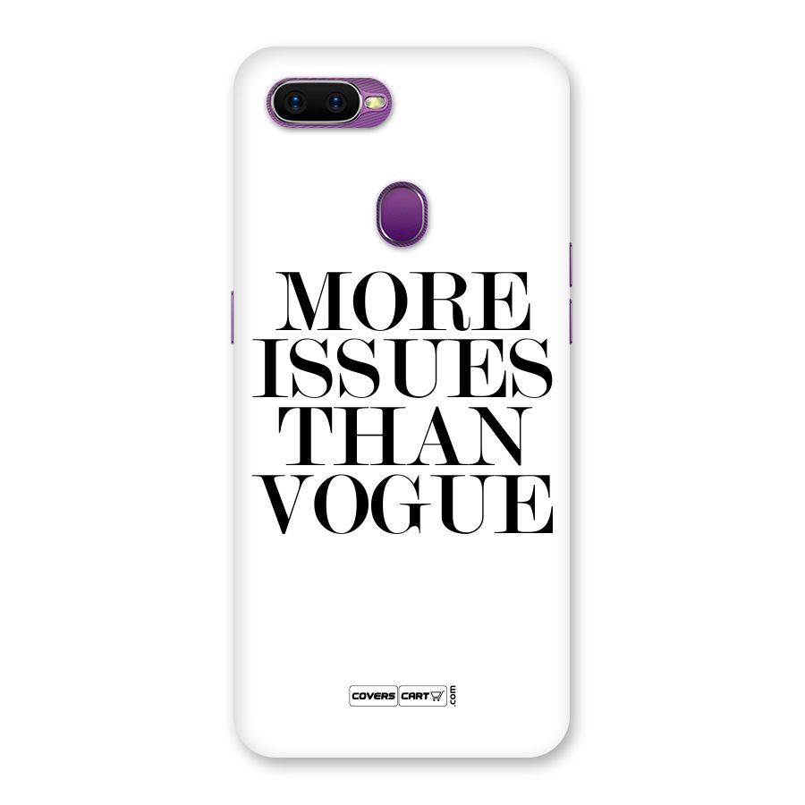 More Issues than Vogue (White) Back Case for Oppo F9
