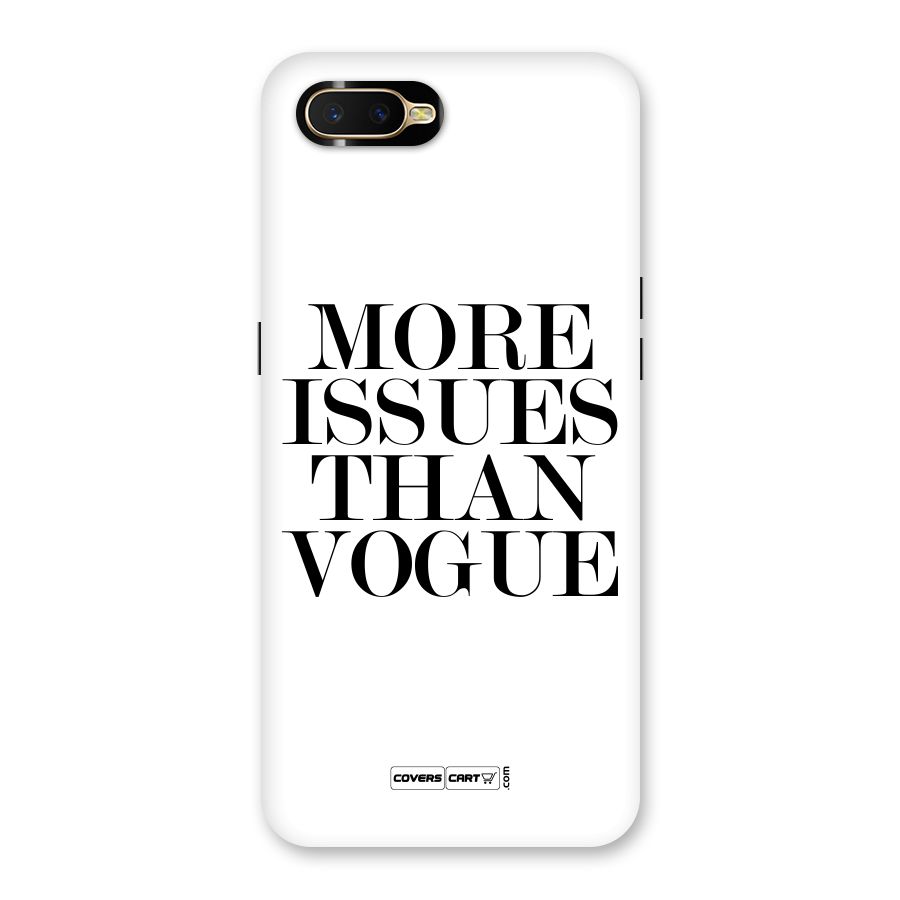 More Issues than Vogue (White) Back Case for Oppo K1