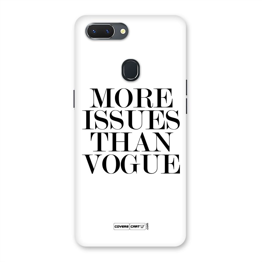 More Issues than Vogue (White) Back Case for Oppo Realme 2