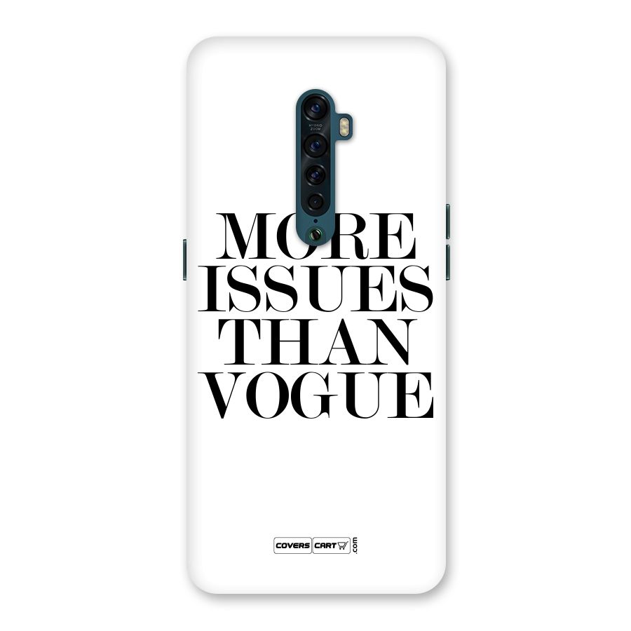 More Issues than Vogue (White) Back Case for Oppo Reno2