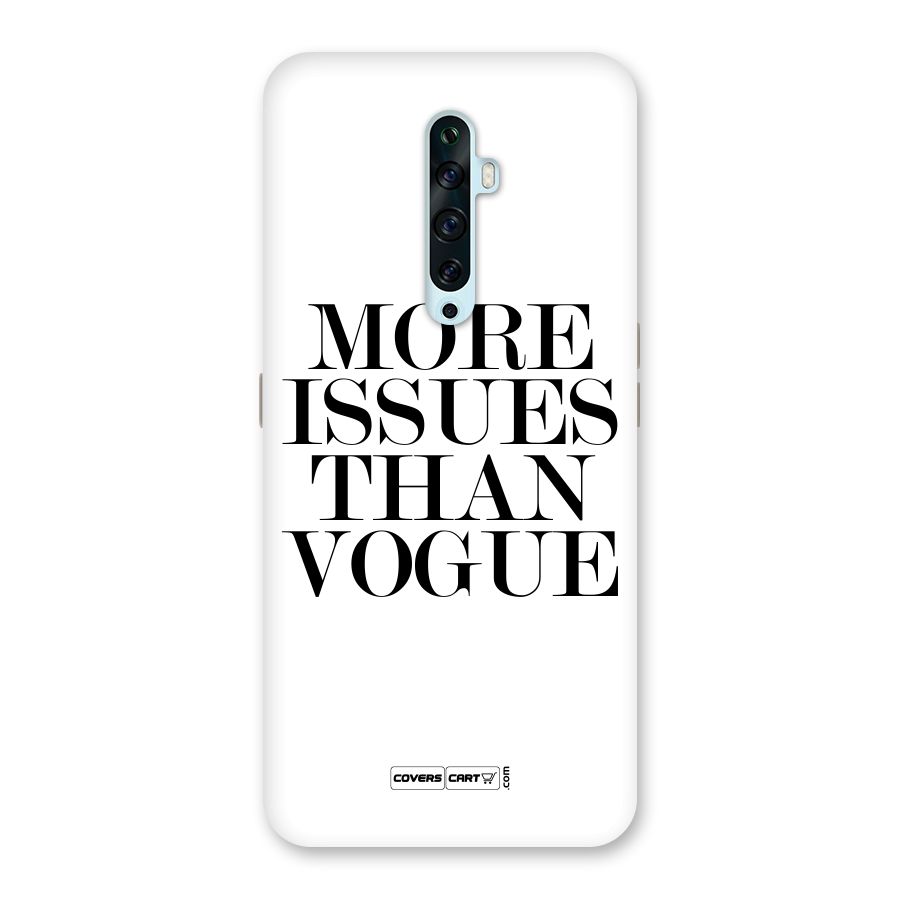 More Issues than Vogue (White) Back Case for Oppo Reno2 Z