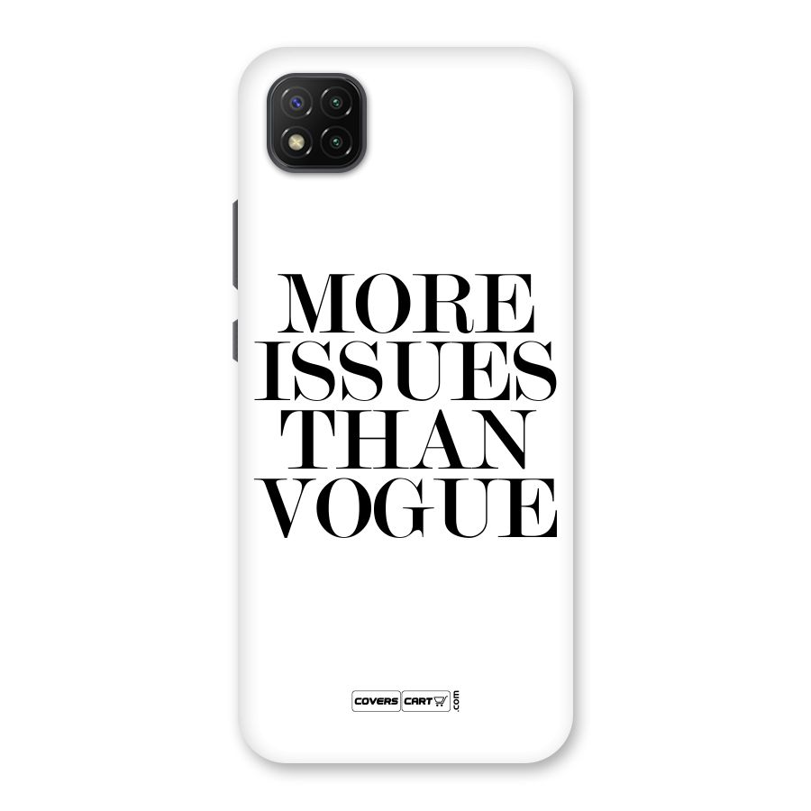 More Issues than Vogue (White) Back Case for Poco C3