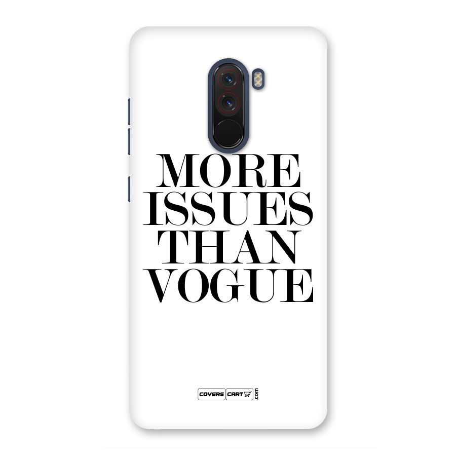 More Issues than Vogue (White) Back Case for Poco F1