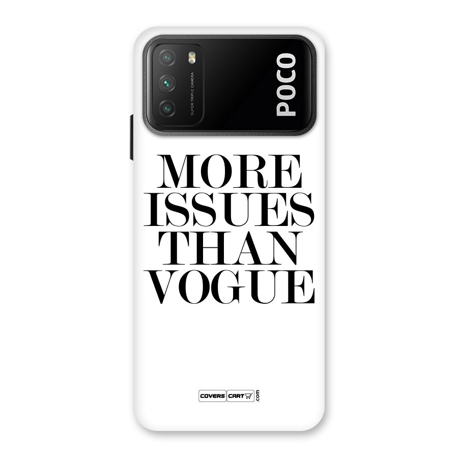 More Issues than Vogue (White) Back Case for Poco M3
